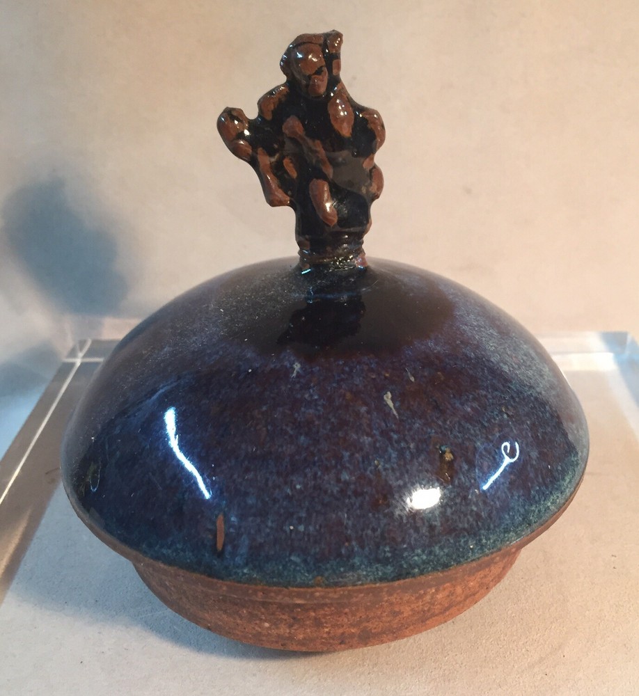 Vintage Art Studio Pottery Stoneware Teapot 8”