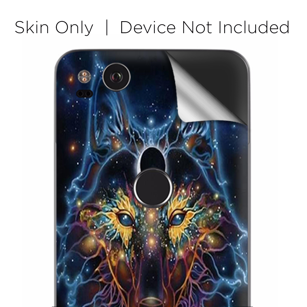 Google Pixel 2 Skins Decal Wrap Wolf Dreamcatcher Color