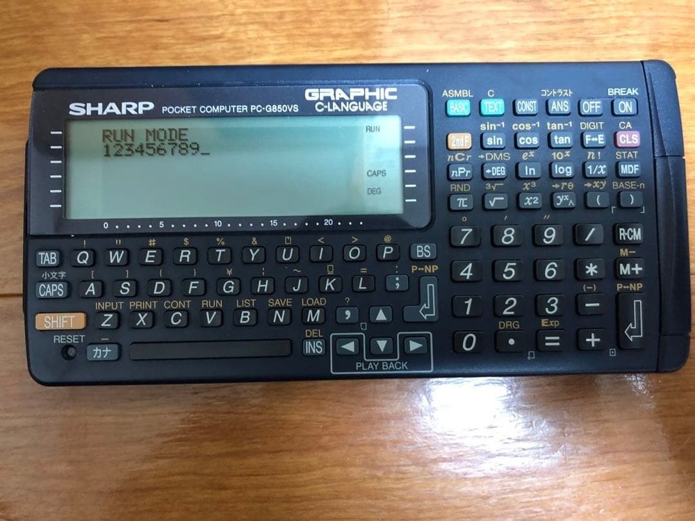 SHARP PC-G850VS Pocket Computer Built-in Speaker Box & Manual Tested From Japan
