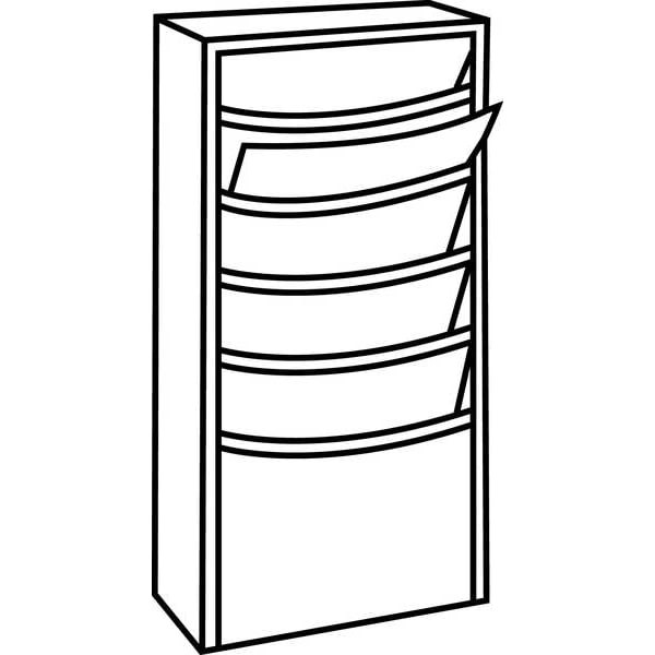 Durham Mfg 403-75 Magazine Display, 5 Compartments