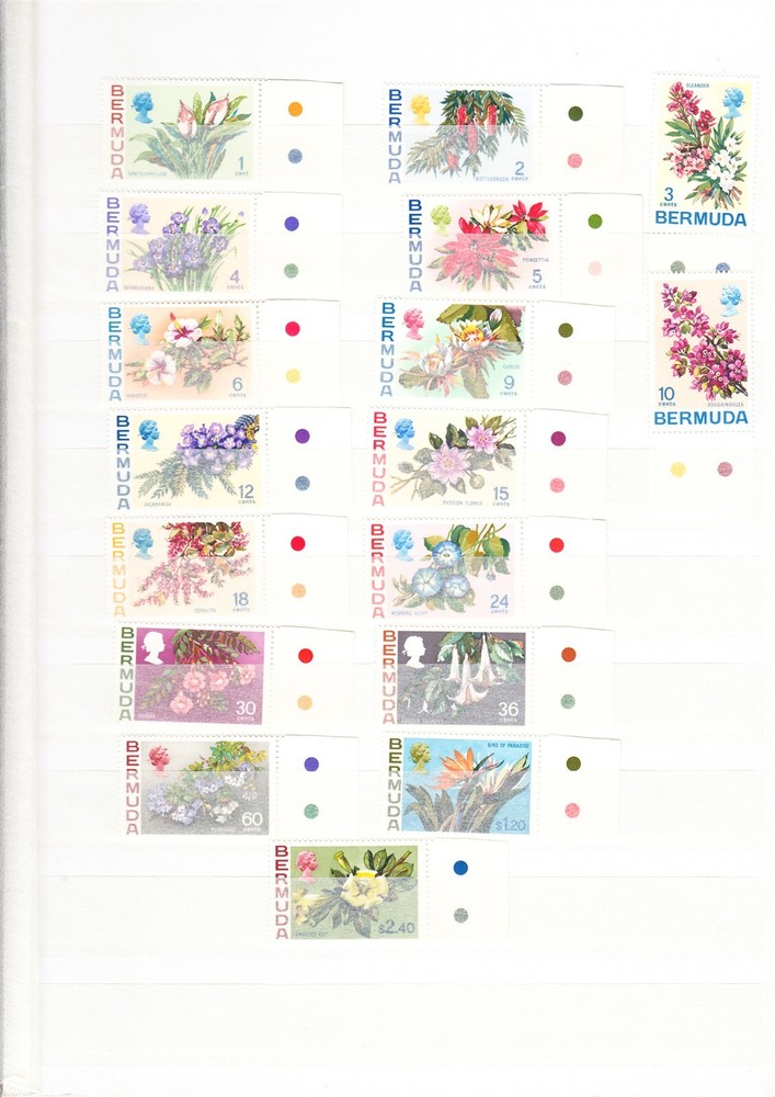 BERMUDA 1970 full MNH series - margins