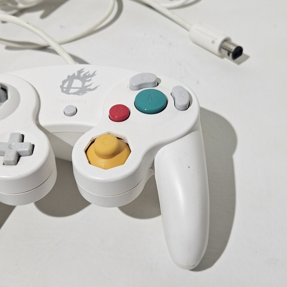 Nintendo Super Smash Bros White Classic Gamecube Controller Tested OEM