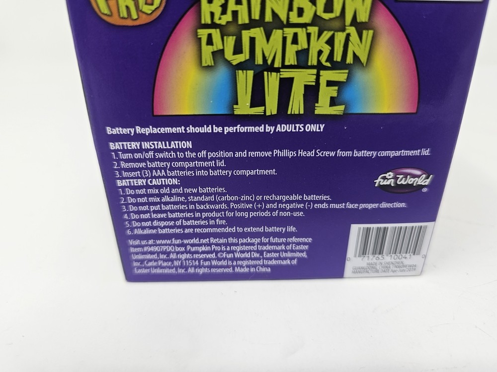 Fun World Pumpkin Pro Rainbow Pumpkin Lite Auto Timer NOS