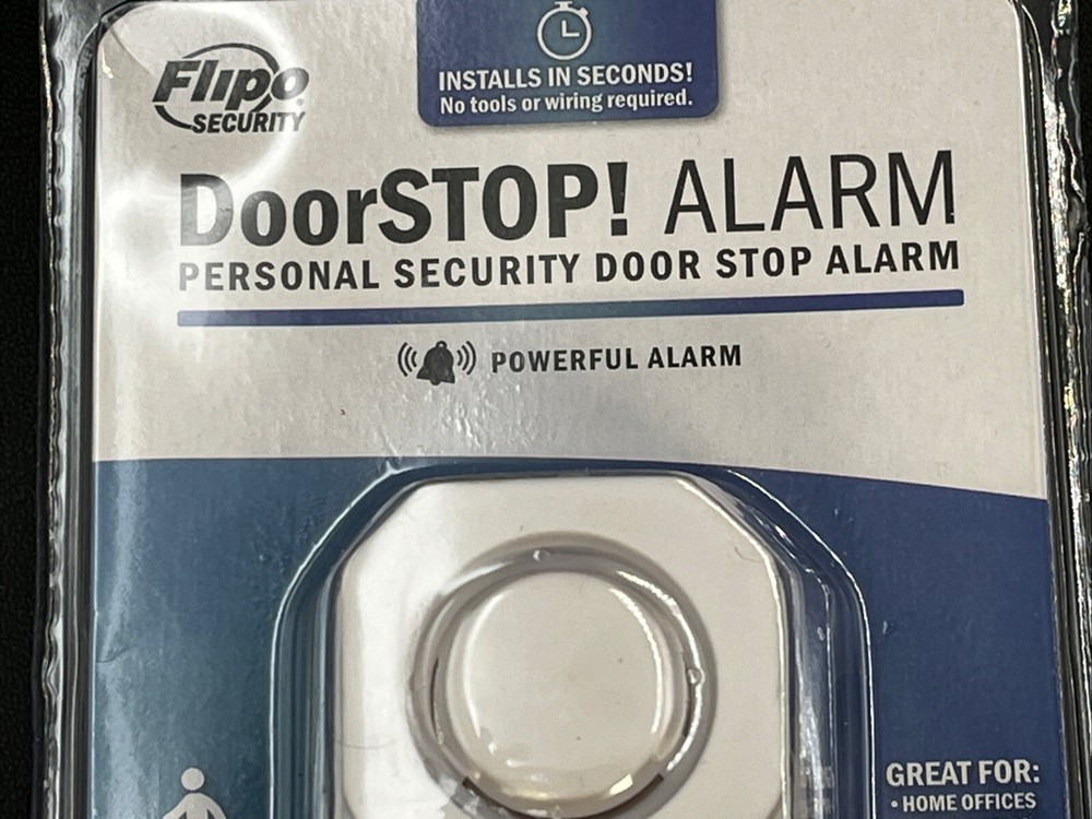 Flipo Security Personal Security Door Stop Alarm Hotel Room 2-Pack (E)
