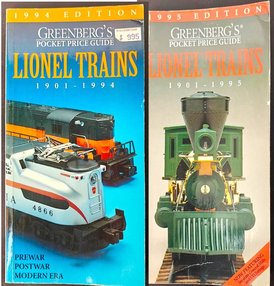 2 Lionel Trains 1901 - 1995 Greenberg's Pocket Price Guide