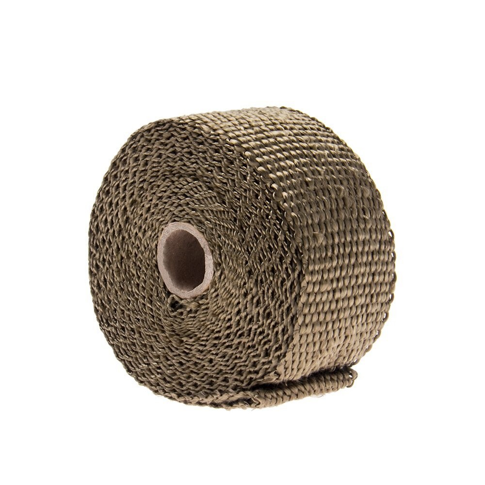 High temperature 50mm*5M Exhaust Heat Header Wrap Roll Titanium W/ fixed 5 ties