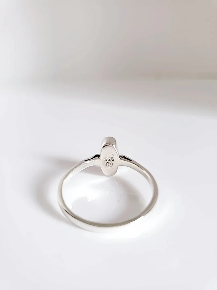 Dainty Onyx Sterling Silver Ring