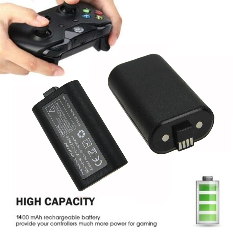 USB Rechargeable Battery Pack For XBox One Controller & Charger Cable Kit