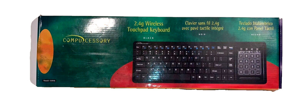 NEW IN BOX Wireless Touchpad Keyboard 2.4g Computer Accessory Model 50916