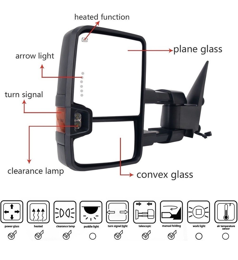 Chevy Silverado/Tahoe/99-02 Towing Mirrors