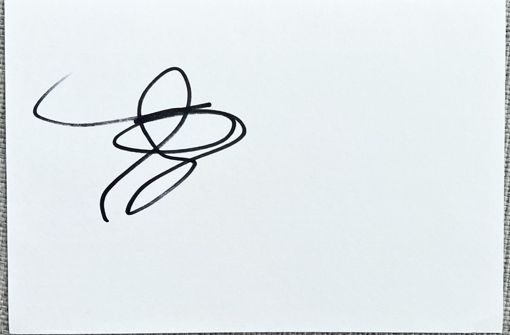 Seth Rogen Signed In Person 4x6 Index Card In Top Loader - Authentic