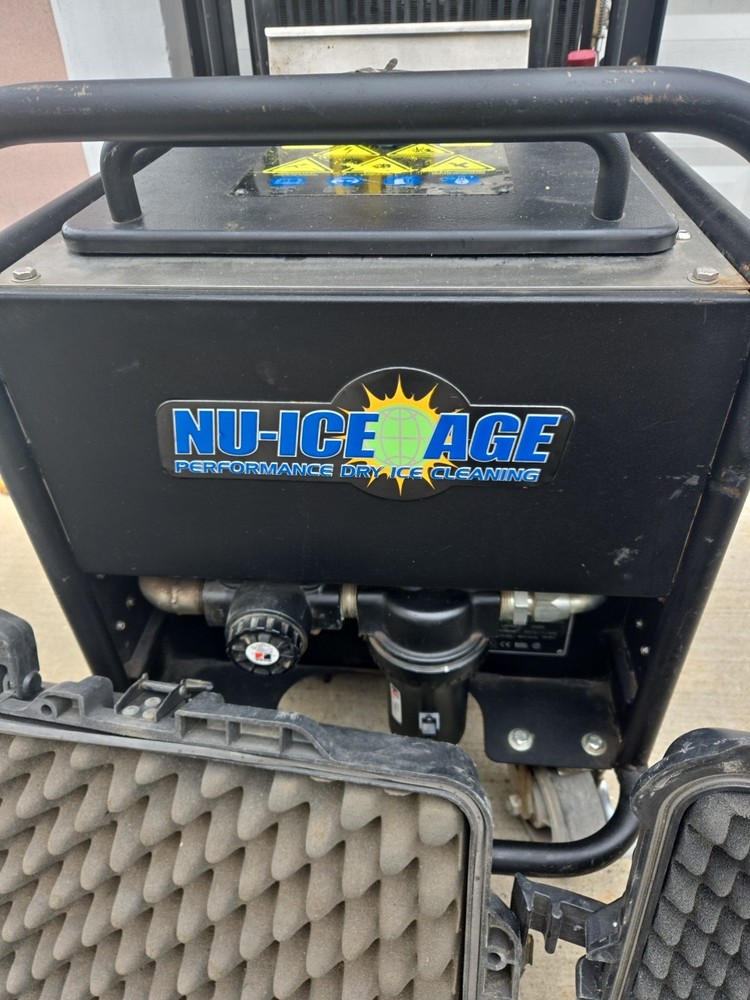 2017 dry ice blasting machine, aftercooler and accessories used.