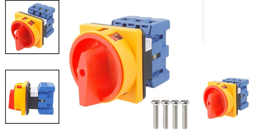Compact 40A 3-Phase Rotary Selector Switch for Versatile Installations