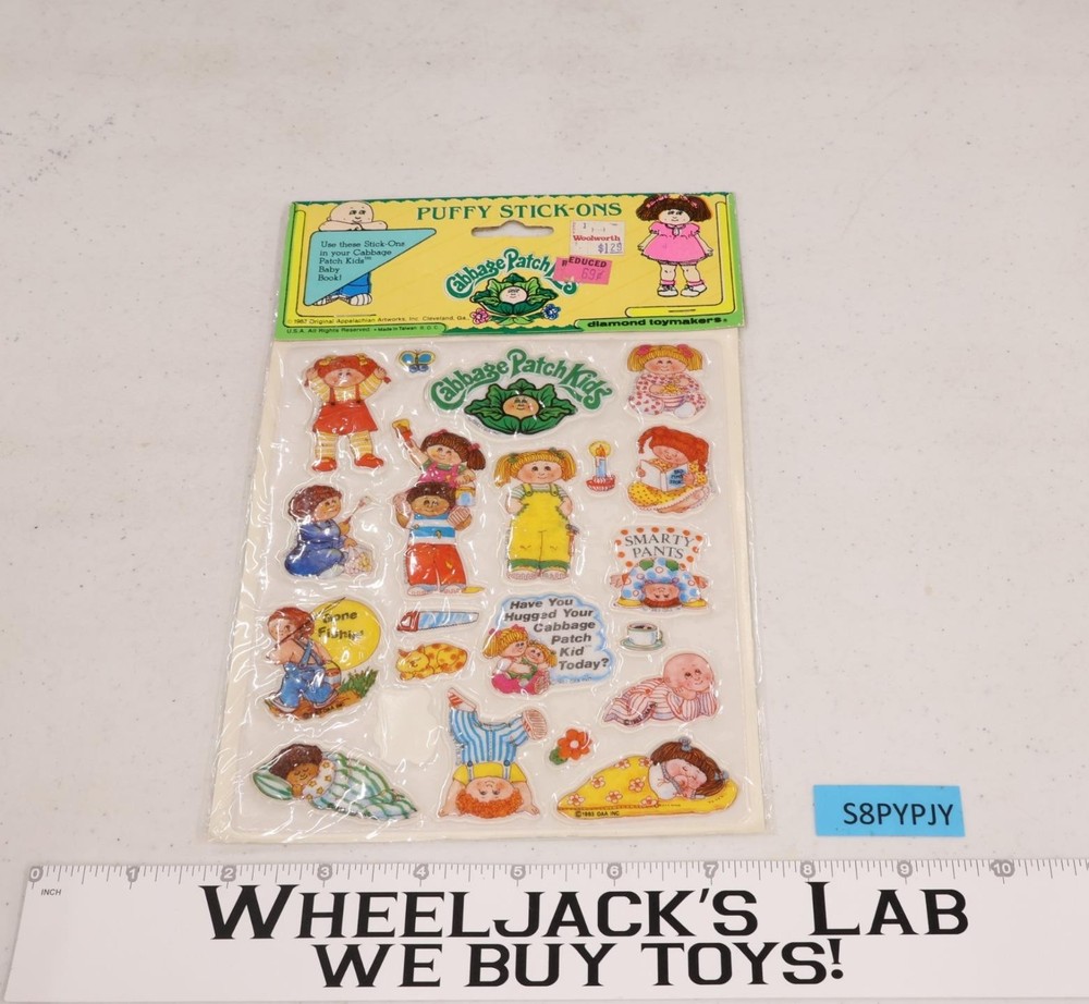Cabbage Patch Kids1983 Puffy Stick-Ons Stickers, SEALED