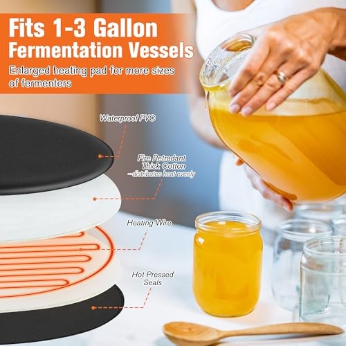 Kombucha Heating Pad with Digital Temperature Control.8" Fermentation Heating 1