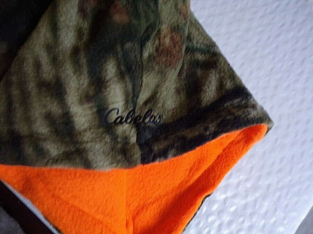 CABELA REVERSIBLE FACEMASK MOSSY OAK/BLAZE