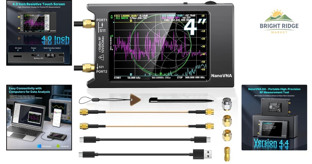Advanced Antenna Analyzer with Improved Frequency Algorithm and Touch Display