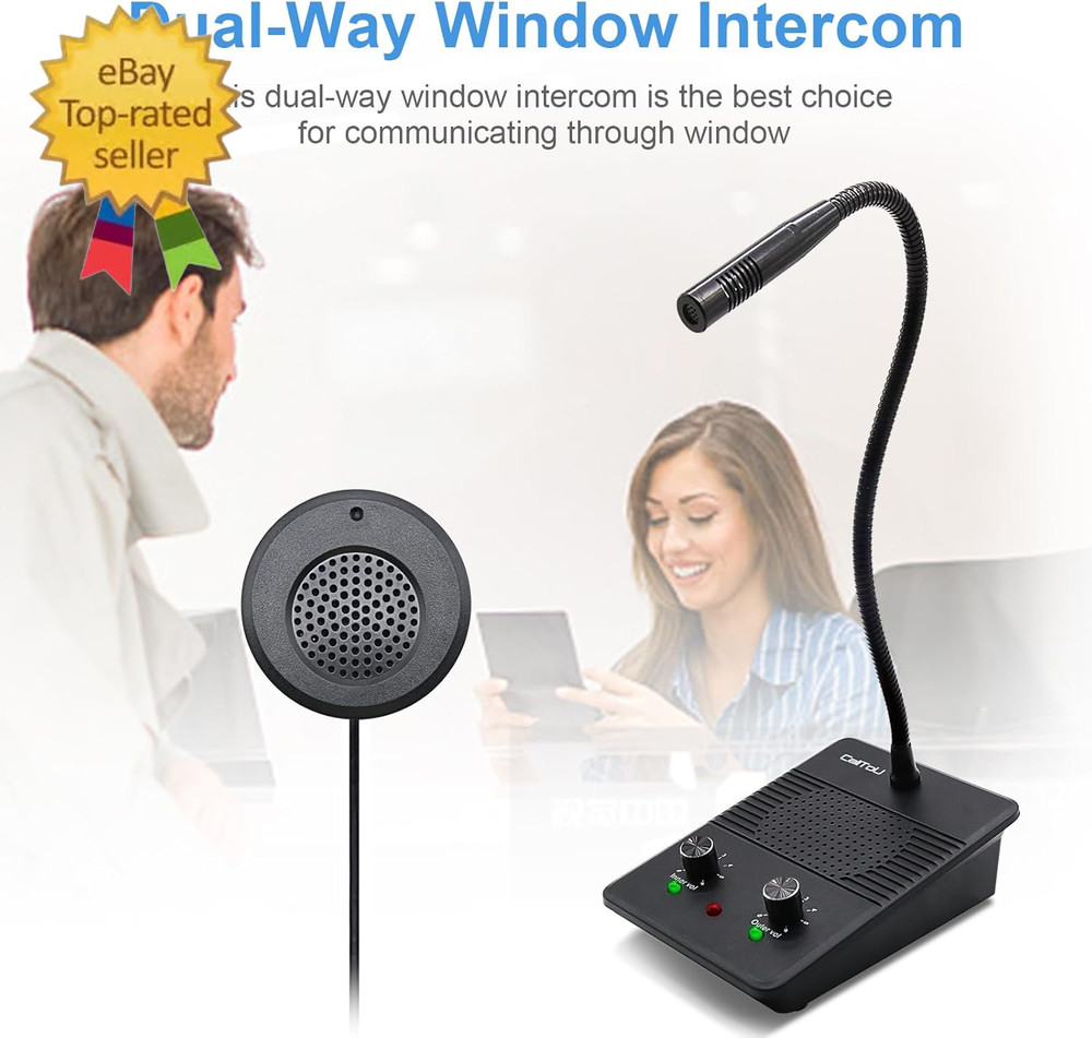 Window Speaker Intercom System,Dual Way Anti-Interference Intercommunication