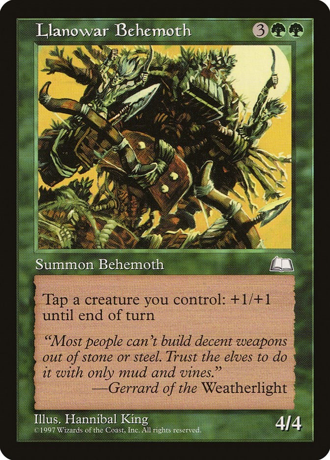 Llanowar Behemoth Weatherlight N/A MTG MP
