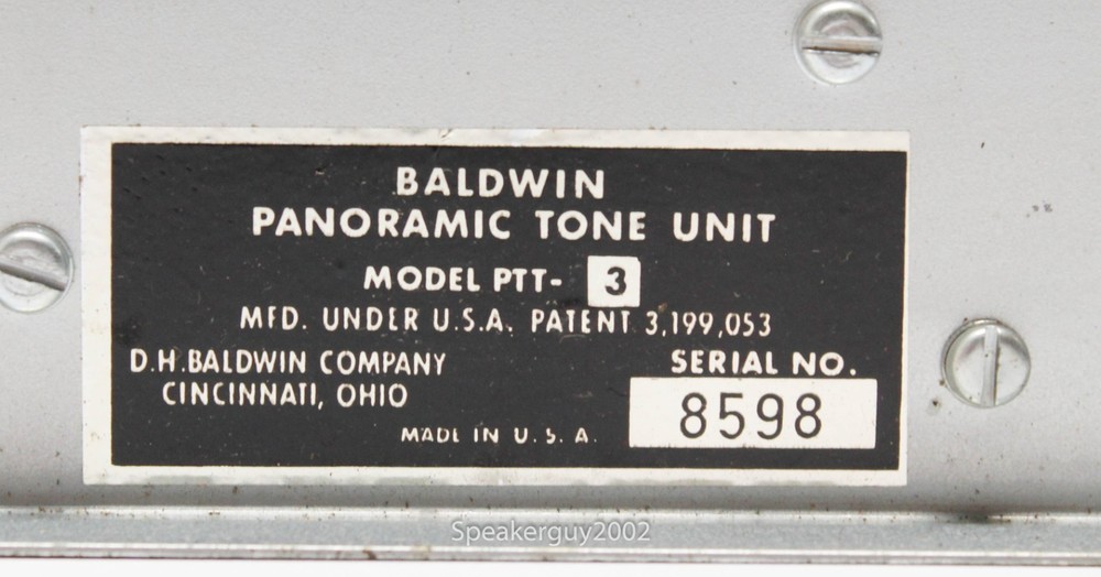 Baldwin PTT-3 / Panoramic Tone Unit -- Untested
