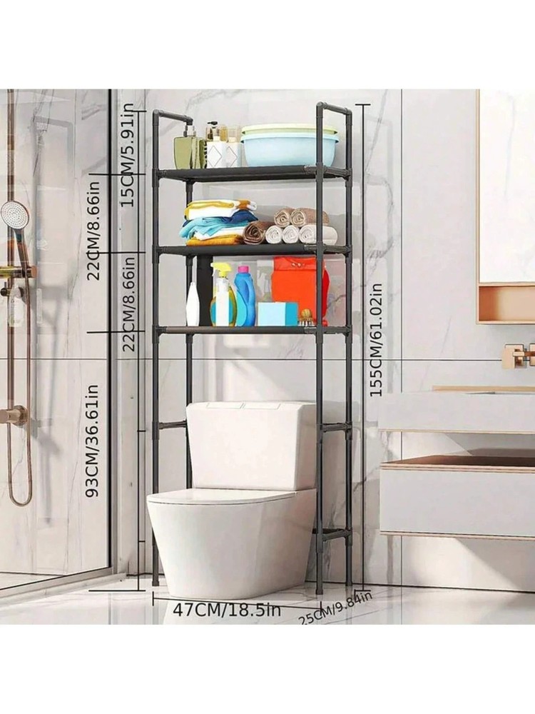 Multi-Layer Toilet Rack: Bathroom Storage Organizer