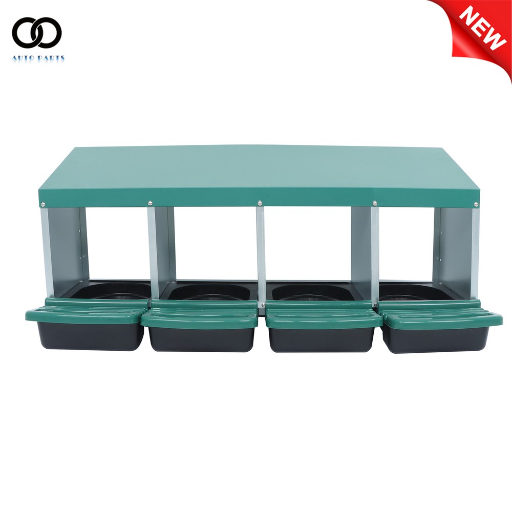 Chicken Nesting Boxes Metal Chicken Egg Laying Nesting Box With Perch 4 Hole