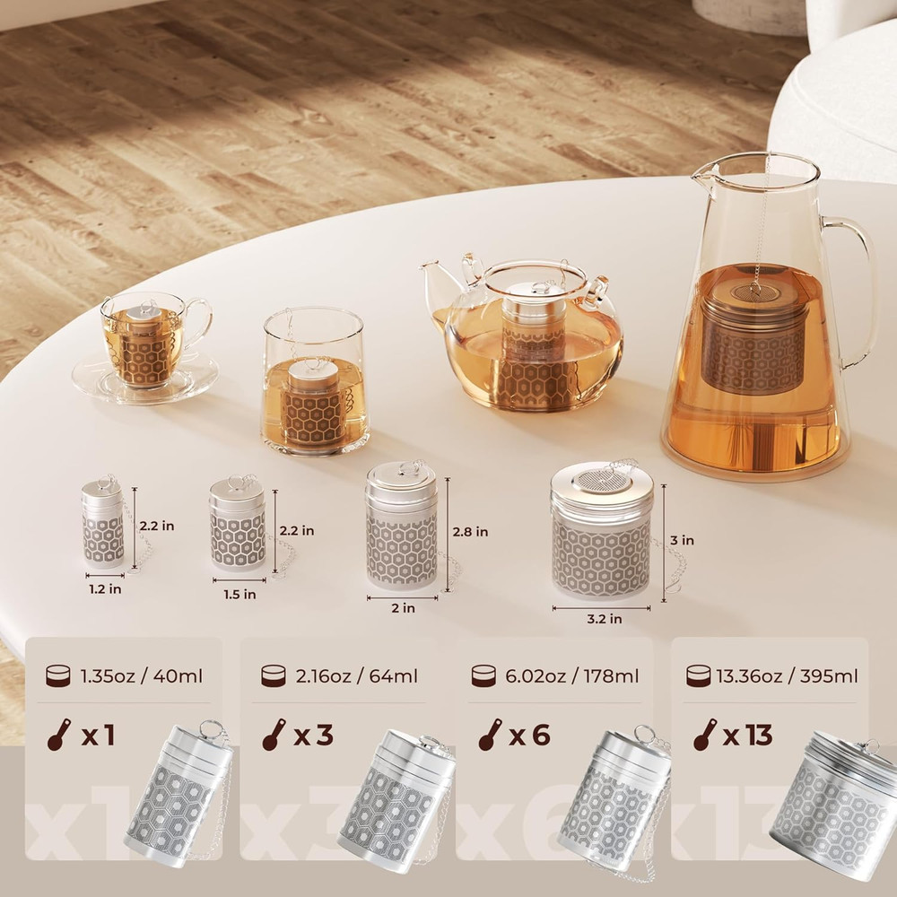 2 Pack Tea Strainers for Loose Tea, Extra Fine Mesh Tea Infuser, 304 Stainless