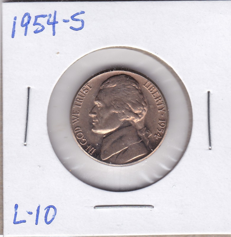 1954-S Jefferson Nickel L10