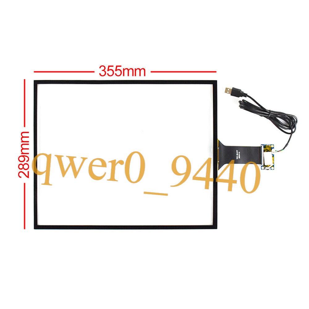 17 Inch 355*288mm Multi Touch Capacitive Screen 4:3 Panel + USB Controller Kit