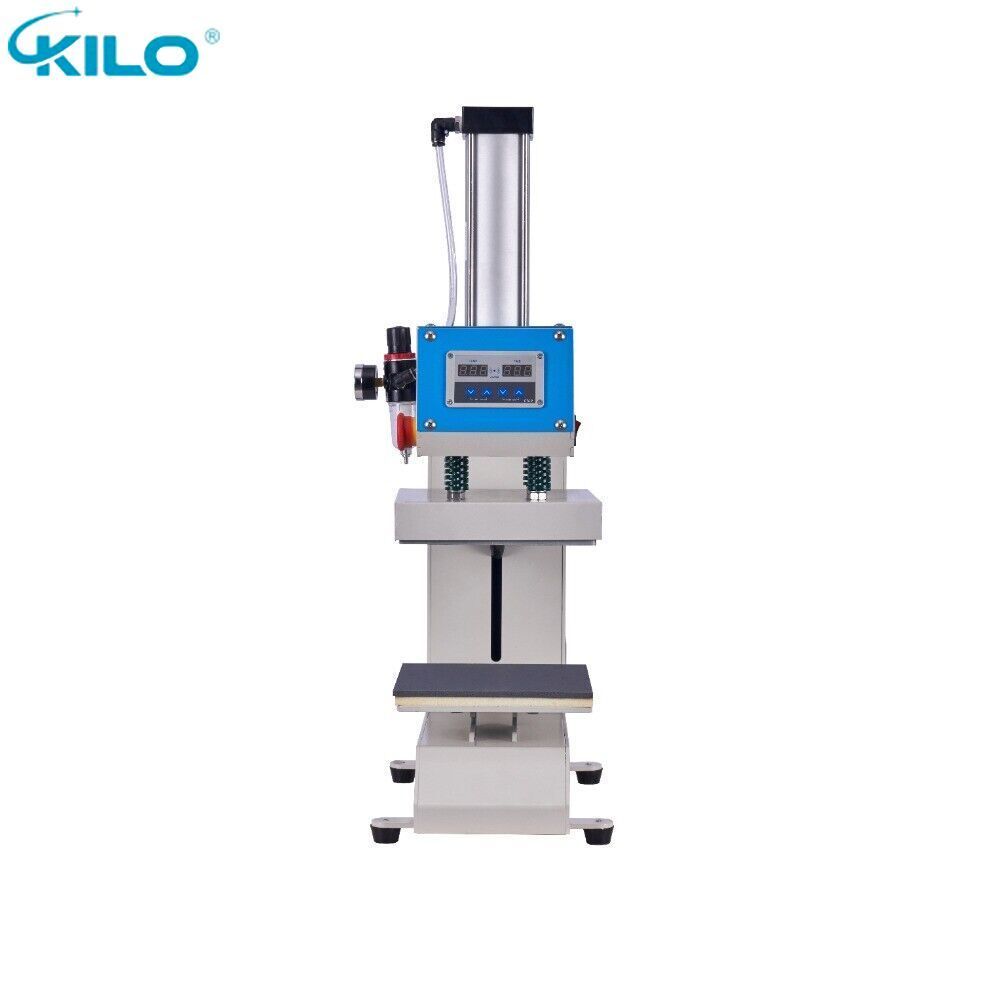 KILO 8"x8" Label Pneumatic Heat Press Machine Digital Integrated Display Control