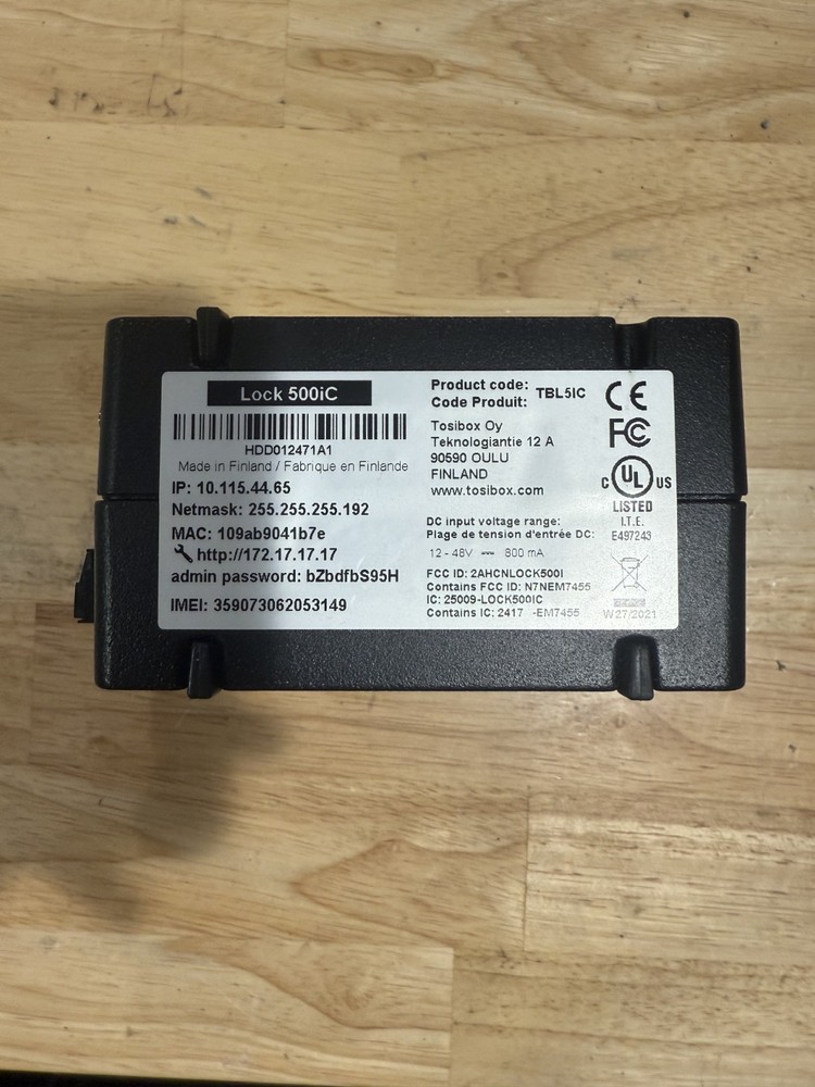TOSIBOX Lock 500iC Remote Access Networking Device