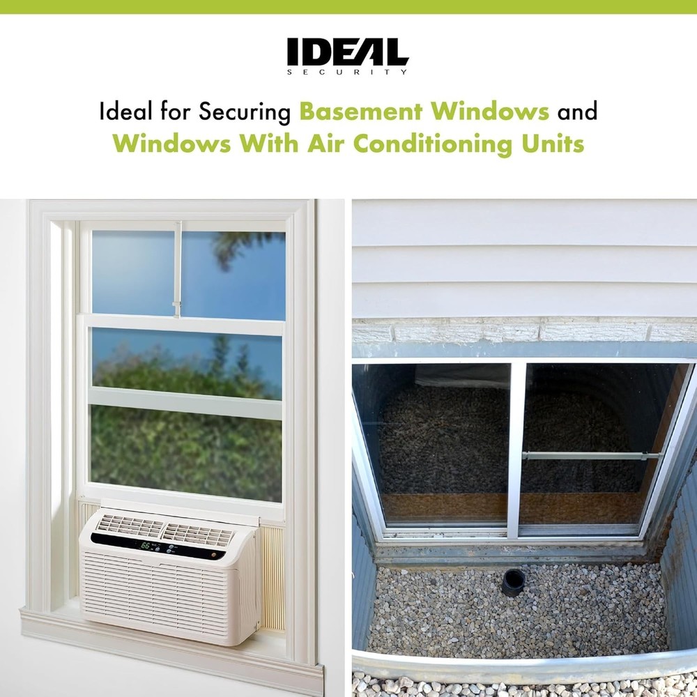2 PACK Sliding Window Bar or Patio Door Window Bars with Proof Lock, Extendable