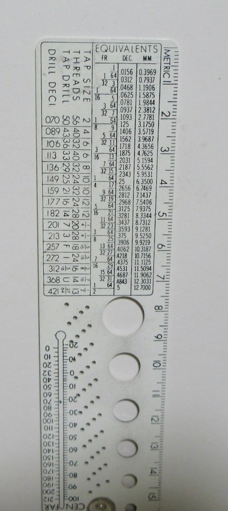 Shaw - Barton Circle Scale Drafting Template ( Root Supply Bellevue Ohio) USA