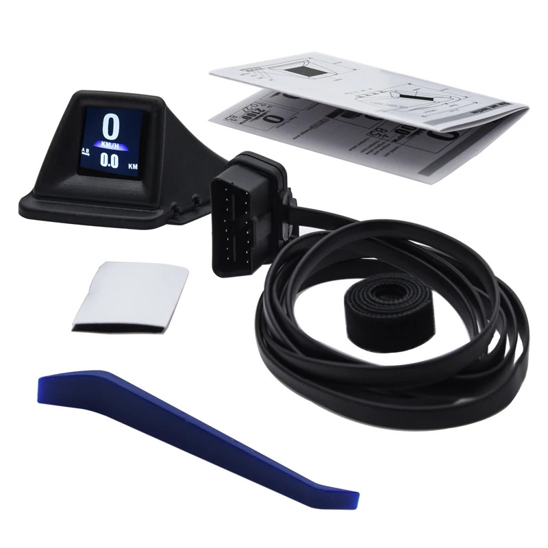 New Multi-function HUD Gadget OBD2+GPS On-board Computer A-pillar Trim Install R