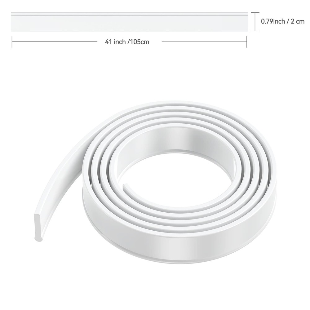 Squeegee Replacement Silicon Rubber Blade for Shower Doors, Window, White