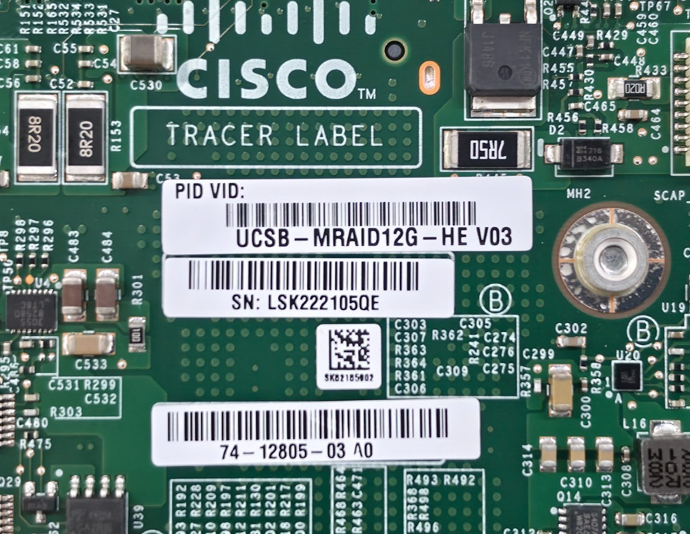 Cisco UCSB-MRAID12G-HE 2-Bay 12Gbps SAS RAID Controller Module w/ Battery