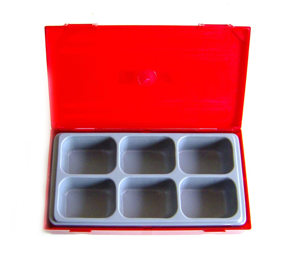 Teng Tools TC Tray TT04 Storage Box with Removable Lid, 6 Compartments