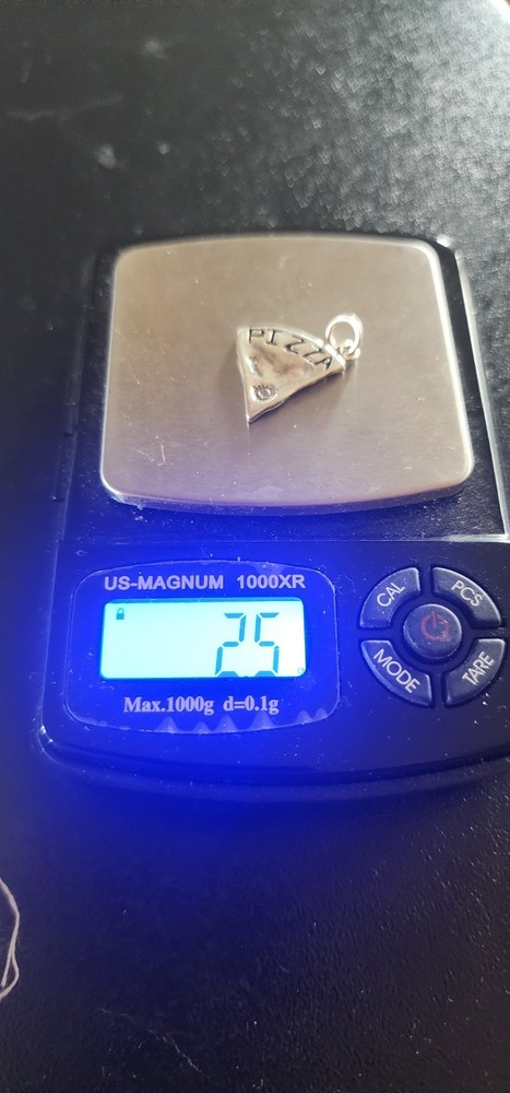 925 Sterling Silver Pizza Slice Charm