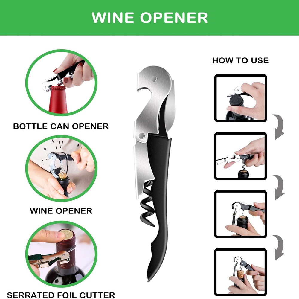 Jar Opener for Weak Hands, Seniors with Arthritis, 5 in 1 Multi Function Bott...
