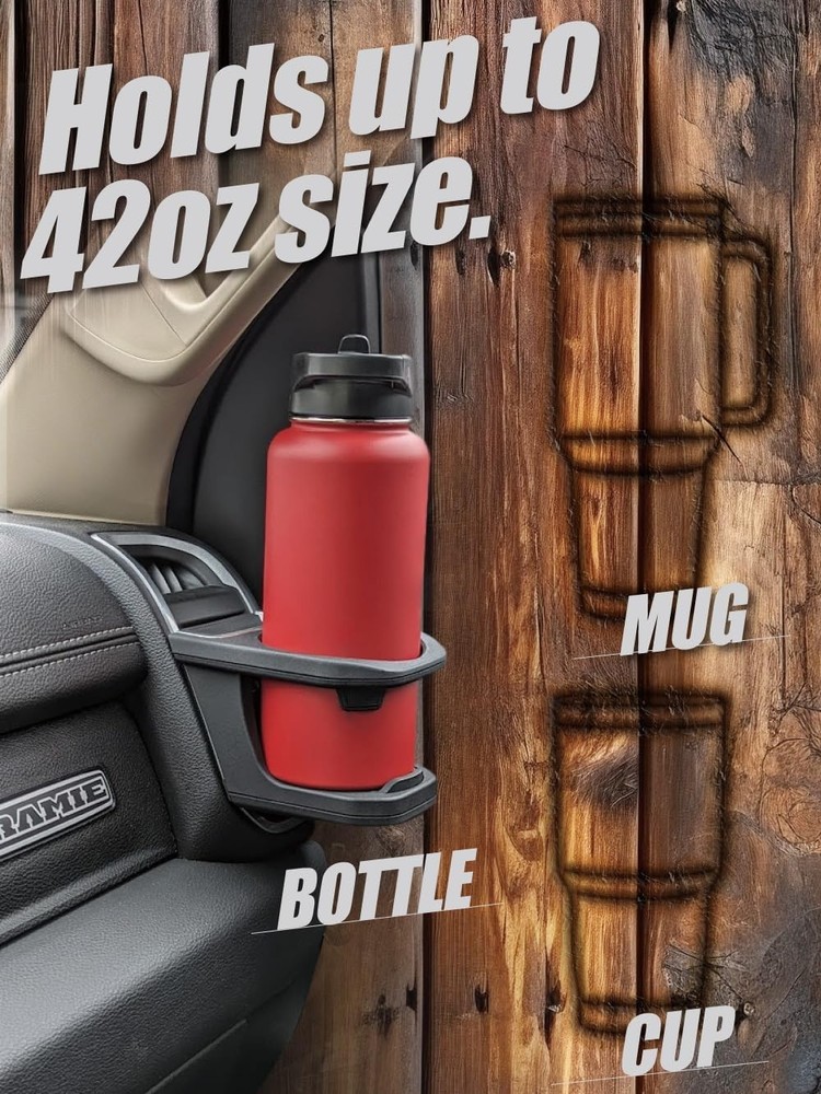 AZUTO RAM Trucks Cup Holder, Drink Folder Beverage Console Black