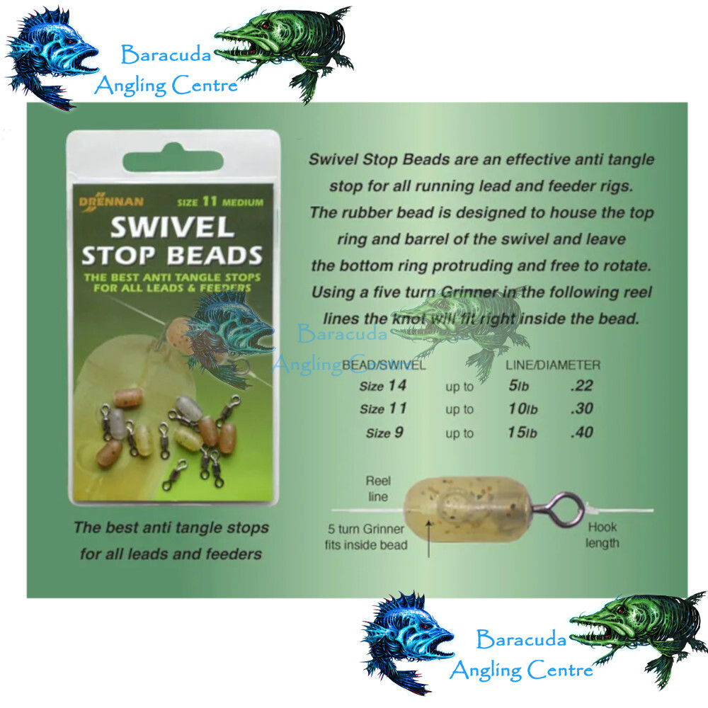 Drennan swivel stop beads various sizes