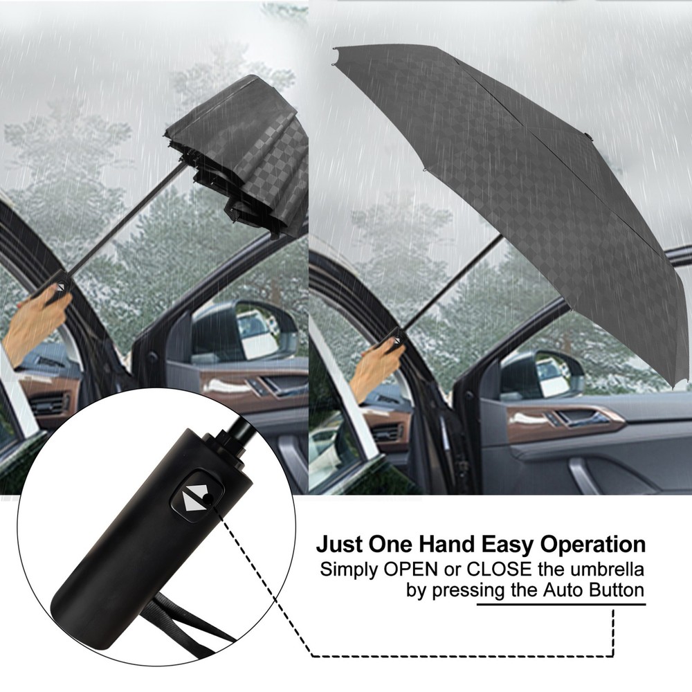 62 Inch Golf Umbrella Windproof Auto Open/Close Oversize Folding UPF 50+ Sun