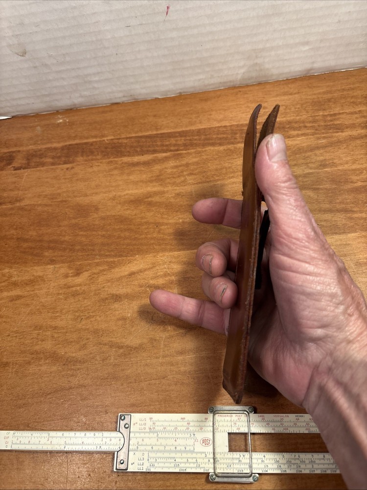 FREDERICK POST 1461 POCKET Versalog Slide Rule Leather case Vintage