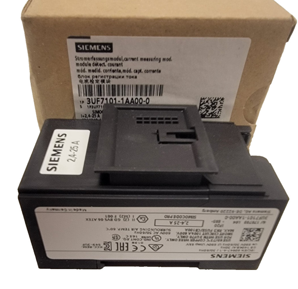 New Siemens 3UF7101-1AA00-0 Current measuring module, Set current 2.4...25 A