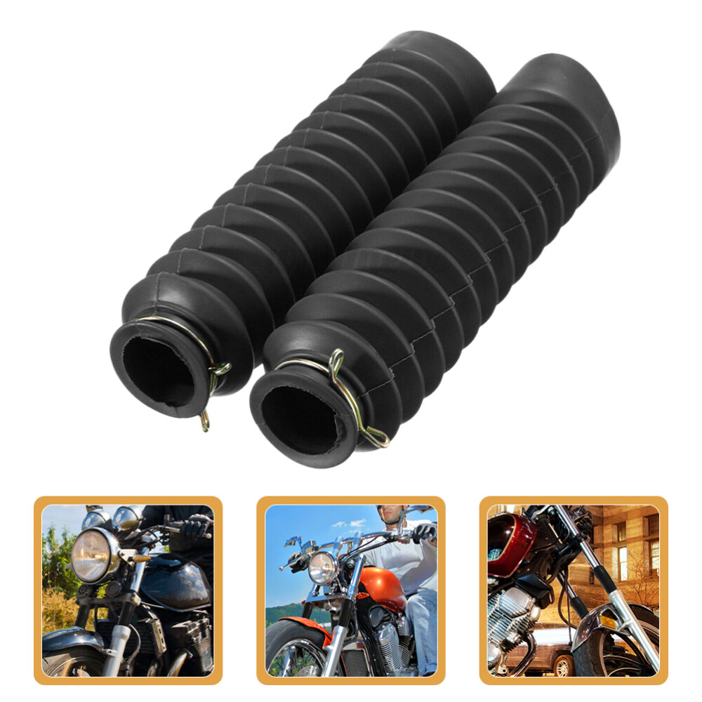 2pcs Front Fork Shock Absorber Covers Dust Protector Sleeves for Motorcycle