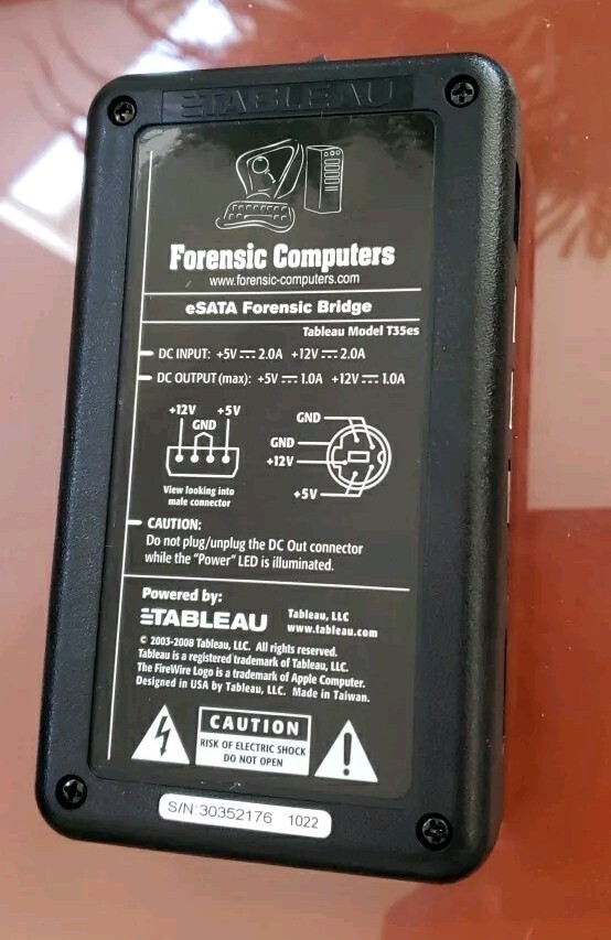 Tableau eSata Forensic Bridge T35es *** Mint condition ***