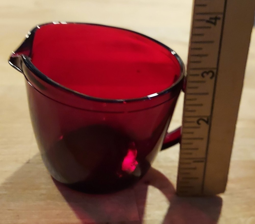 Anchor Hocking Royal Ruby Red Creamer & Open Sugar Depression Glass
