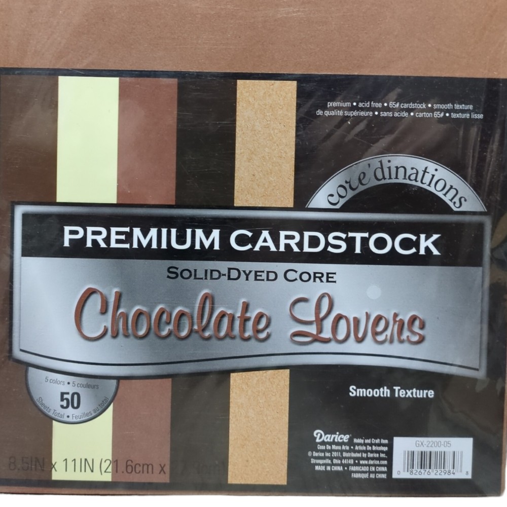 Darice Core'dinations Cardstock LOT - Smooth Chocolate Lovers & Timeless Canvas