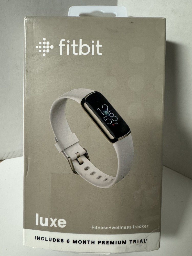 Fitbit Luxe Activity Tracker - Lunar White/Soft Gold Stainless Steel *OPEN BOX*