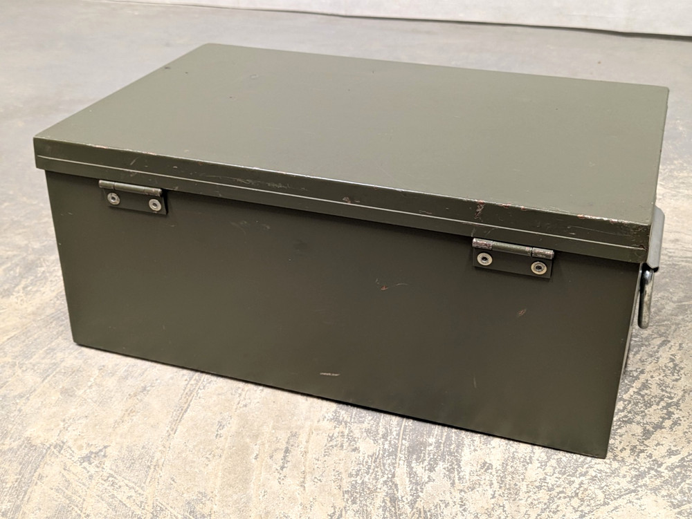 British Army Small Lockable Field Chest Document Transport Storage Case Tool Box